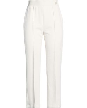 Agnona Ivory Trousers Cotton, Polyamide - White