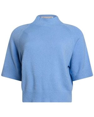 Manila Grace Turtleneck Viscose, Polyester, Polyamide - Blue