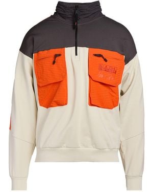Napapijri Sweatshirt Polyester, Wool, Hemp, Elastane - Orange