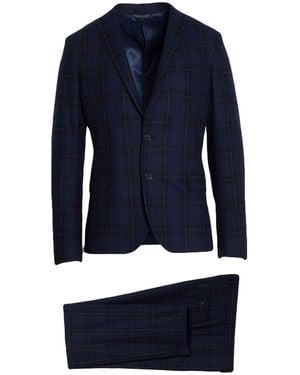 Manuel Ritz Midnight Suit Wool, Cashmere - Blue
