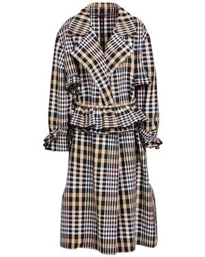 MSGM Overcoat & Trench Coat Polyester, Cotton - White