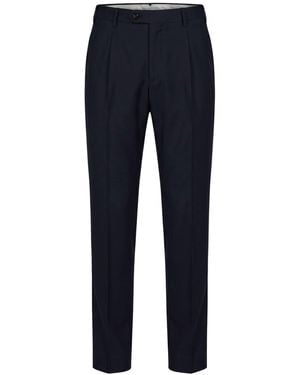 Corneliani Midnight Trousers Virgin Wool, Elastane - Blue