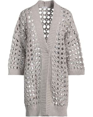 Brunello Cucinelli Cardigan Jute, Cotton, Polyamide - Grey