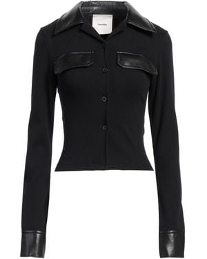 Nanushka Shirt Cotton, Elastane, Leather - Black