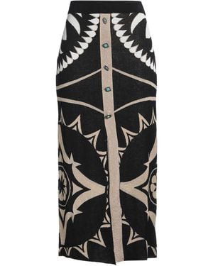 Akep Midi Skirt Cotton, Viscose, Polyamide, Polyester - Black