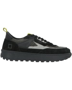 Date Sneakers Leather, Textile Fibers - Black