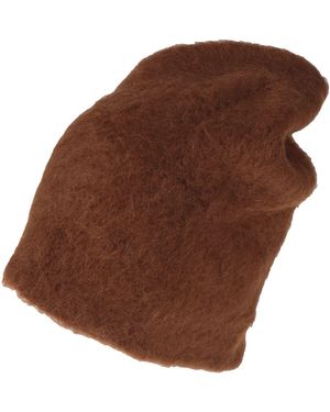Uma Wang Hat Alpaca Wool, Virgin Wool, Polyamide, Elastane - Brown