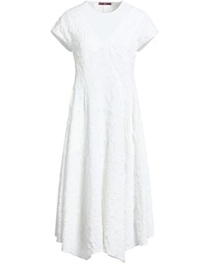 High Midi Dress - White