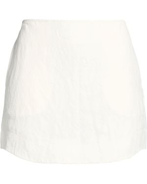 JW Anderson Ivory Mini Skirt Viscose, Linen - White