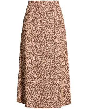 LUCE Sand Midi Skirt Viscose, Metallic Polyester, Polyester, Polyamide, Elastic Fibers - Natural