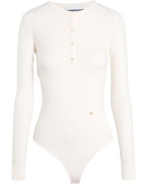 Moschino Cream Bodysuit Virgin Wool - White