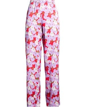 BERNADETTE Trousers Silk - Red