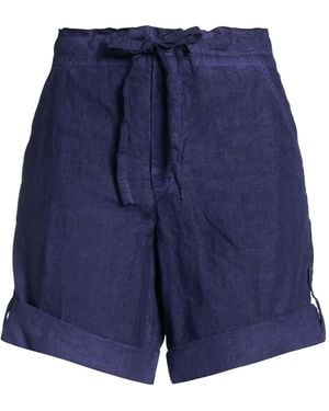 120% Lino Shorts & Bermuda Shorts Linen - Blue