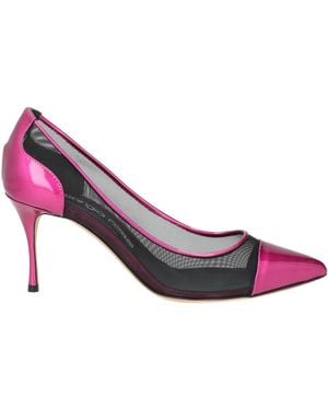 Sergio Rossi Fuchsia Pumps Leather, Textile Fibers - Pink