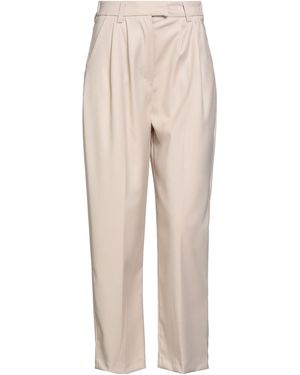 GAUDI Cream Pants Polyester, Viscose, Elastane - Natural