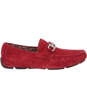 Ferragamo Parigi Eco Brick Loafers Calfskin - Red