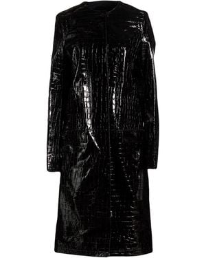 Jacquemus Overcoat & Trench Coat Lambskin - Black