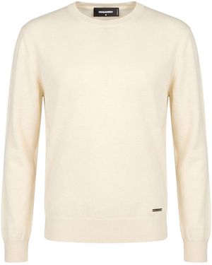 DSquared² Sweater Virgin Wool - Natural