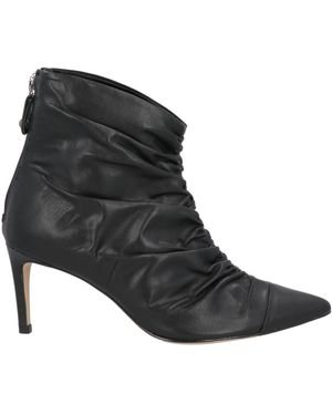 Miss Unique Ankle Boots Soft Leather - Black