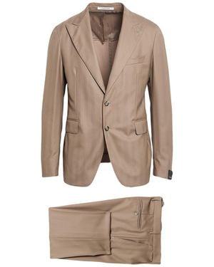 Tagliatore Khaki Suit Super 130S Wool - Natural