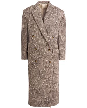 Quira Coat Virgin Wool, Polyamide, Viscose, Linen - Natural