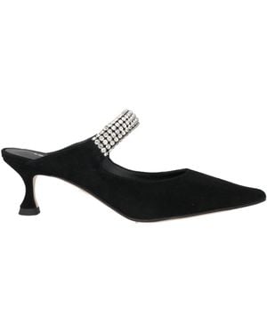 Lola Cruz Mules & Clogs - Black