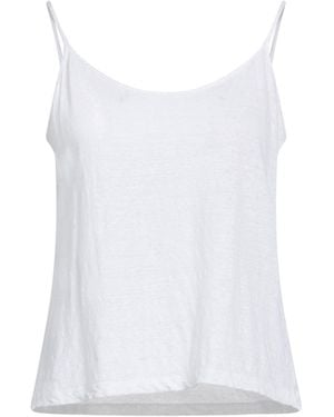 120% Lino Tank Top Linen, Elastane - White