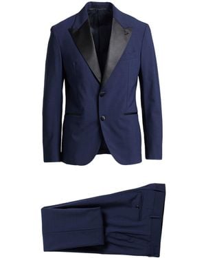 Eleventy Suit Wool, Elastane - Blue