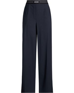 MSGM Pants Virgin Wool, Elastane - Blue