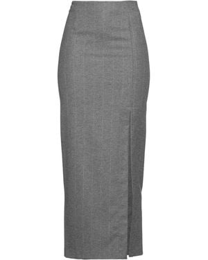 Hebe Studio Lead Maxi Skirt Wool, Polyester, Viscose, Polyamide, Elastane - Gray