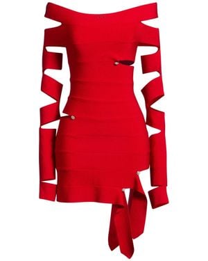 Off-White c/o Virgil Abloh Mini Dress Viscose, Polyester - Red