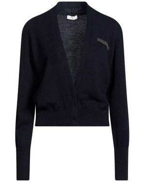 Peserico Cardigan Virgin Wool, Silk, Cashmere - Blue