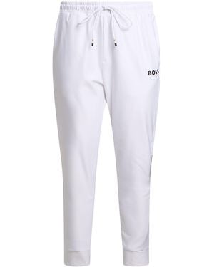 BOSS Pants Polyester, Elastane - White