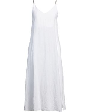 120% Lino Maxi Dress Linen - White
