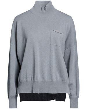 Peserico Turtleneck Virgin Wool, Silk, Cashmere - Grey