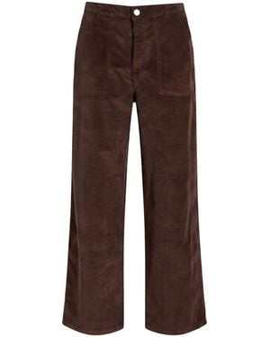 Officine Generale Trousers Cotton, Modal, Elastane - Brown