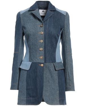 Marine Serre Jeansjacke/-Mantel - Blau