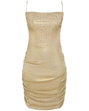 alma sanchez Mini Dress Rayon, Metal Fiber, Elastane - Natural
