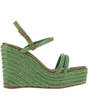 Castañer Sandals Textile Fibres - Green