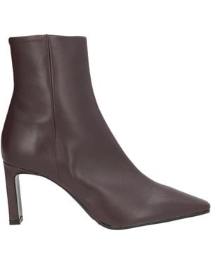 Bianca Di Plum Ankle Boots Leather - Brown