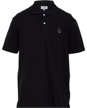 Maison Kitsuné Midnight Polo Shirt Cotton - Black