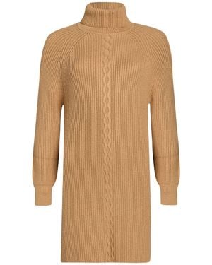 Marella Camel Mini Dress Viscose, Polyester, Polyamide - Natural