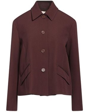 Semicouture Jacket Polyester, Elastane - Brown