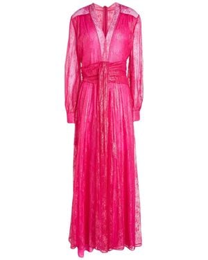 Pinko Fuchsia Maxi Dress Polyamide - Pink