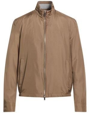 Paul & Shark Khaki Jacket Silk, Polyurethane - Brown