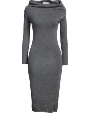 ARMARIUM Light Midi Dress Virgin Wool, Polyamide, Elastane - Gray