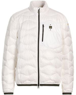 Blauer Puffer - White