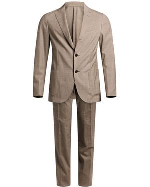 Lardini Suit Wool, Elastane - Natural