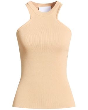 Erika Cavallini Semi Couture Tank Top Viscose, Polyamide - Natural