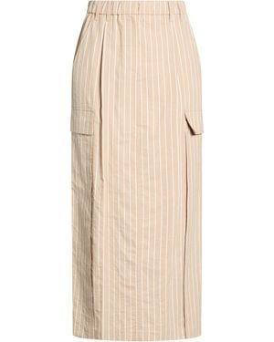 Brunello Cucinelli Maxi Skirt Cotton, Silk - Natural